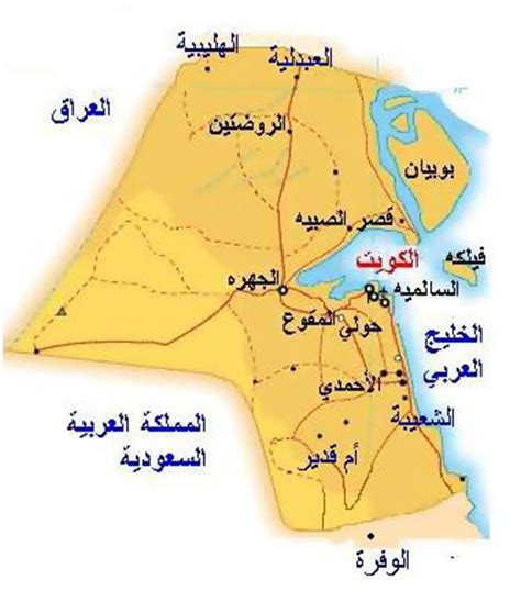 صورة خريطة المنطقة العاشرة الكويت