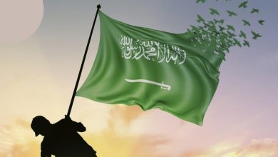صورة حديث عن العلم للاذاعة المدرسية في يوم العلم السعودي