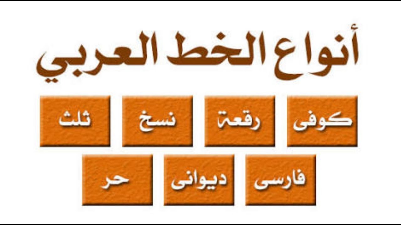 صورة ماهي انواع الخط العربي بالصور
