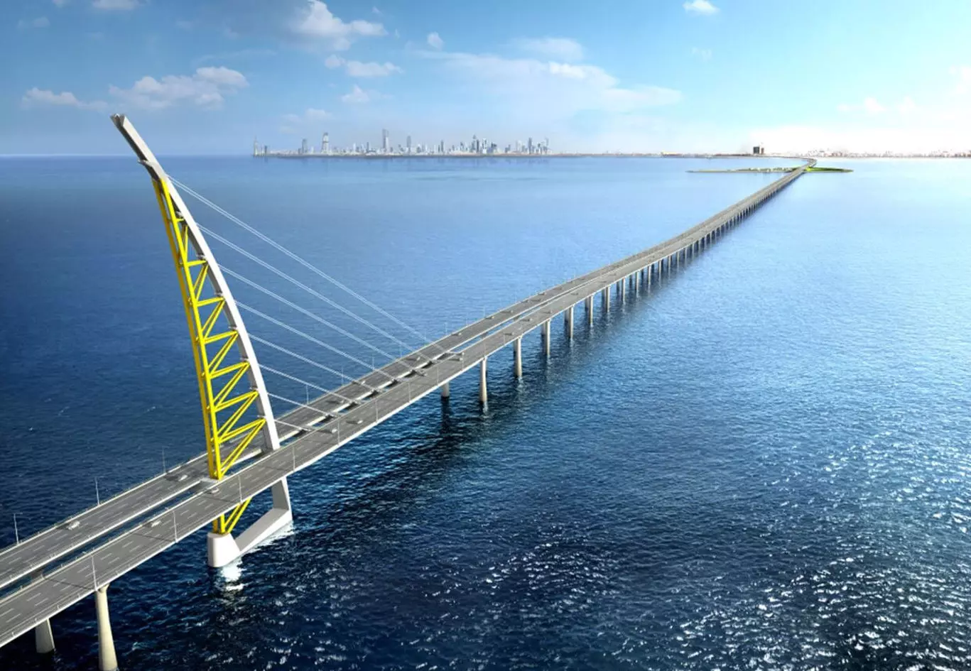 صورة ما هو أطول جسر بحري في العالم الكويت