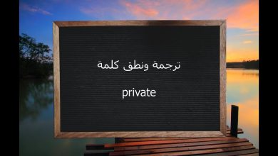 صورة معنى كلمة برايفت بالعربي