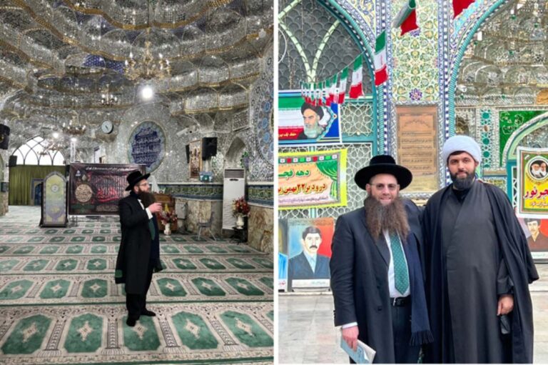 صورة حاخام إسرائيلي يزور إيران وينشر صورا له مع مواطنين إيرانيين