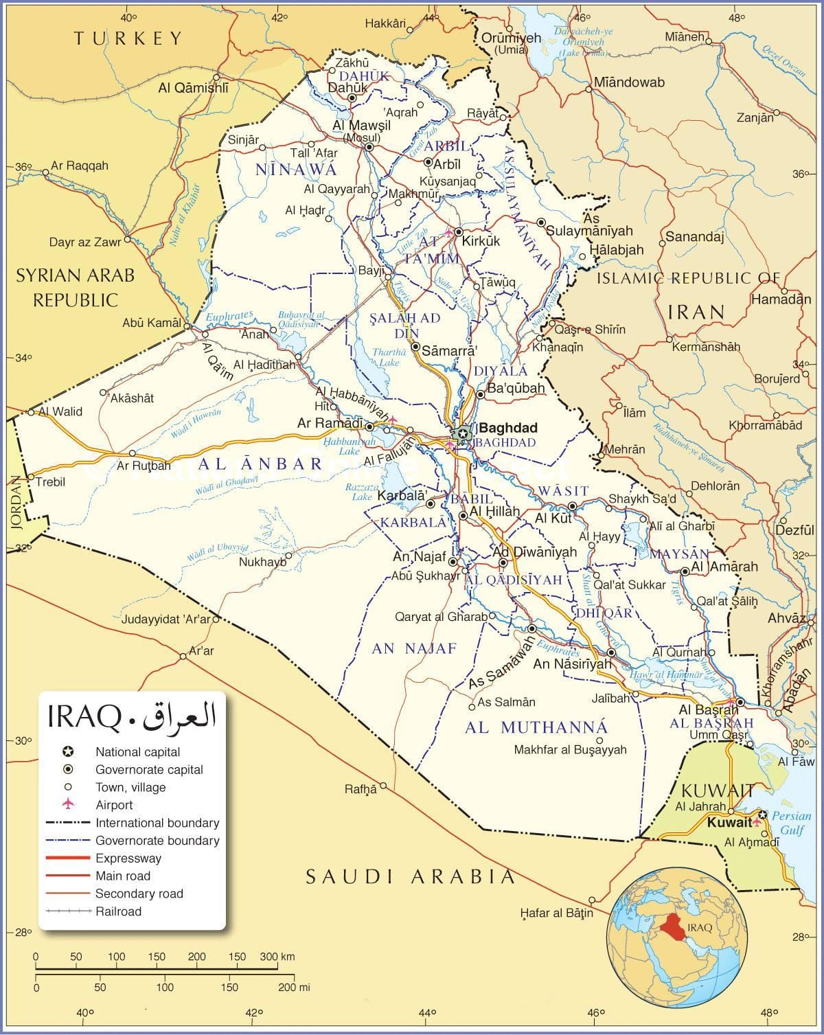 خارطة العراق