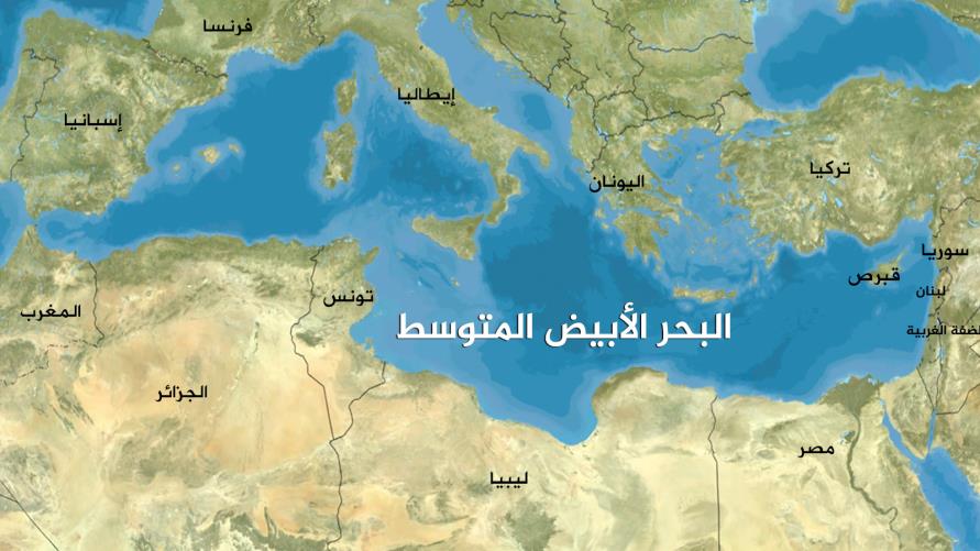 صورة خريطة الدول المطلة على البحر المتوسط