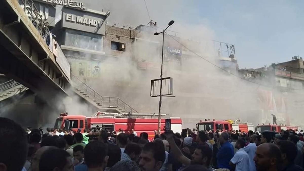 صورة سبب حريق منطقة الحسين في مصر