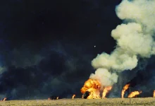 صورة كم عدد الآبار التي تم إحراقها في الكويت