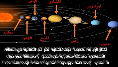 صورة كيف تتشابه الكواكب الثمانية في النظام الشمسي
