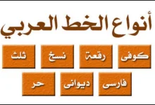 صورة من انواع الخط العربي الجاف