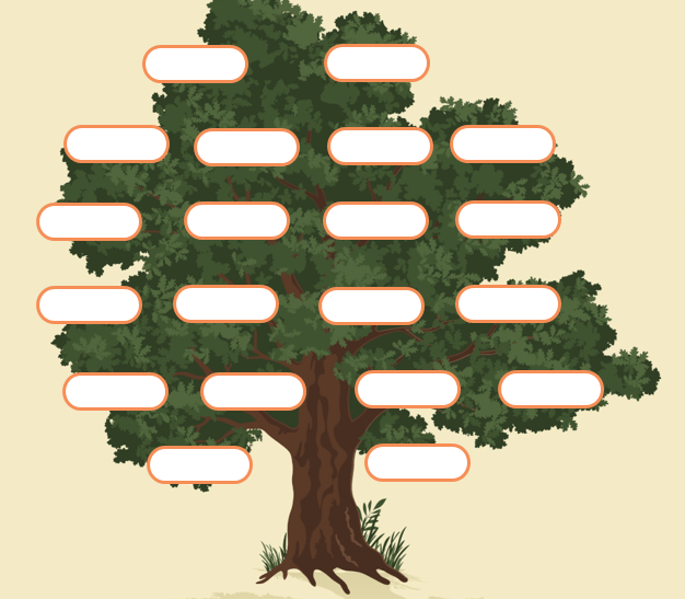 صورة نموذج شجرة العائلة فارغة Pdf جاهز للطباعة