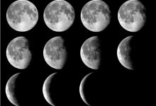 صورة مساحه الجانب المضاء من القمر التي يمكن مشاهدتها من سطح الارض تسمى