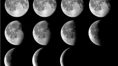 صورة يسمى كل شكل من اشكال القمر خلال الشهر الواحد